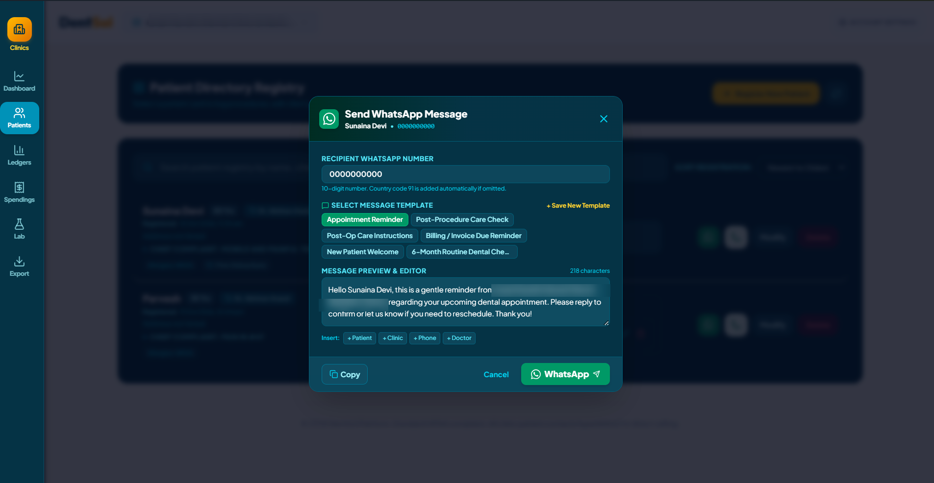 WhatsApp Integration